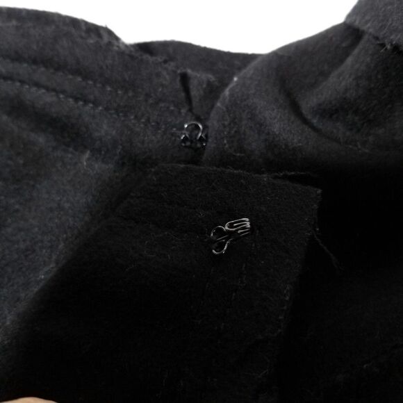 HELMUT LANG‎ 100% Sheepskin Leather Wool Draped Biker Jacket Luxury Small Black - Picture 9 of 12